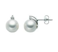 Miluna PPR859BM_005 Women's Earrings - 18K White Gold with White Pearls and Diamonds