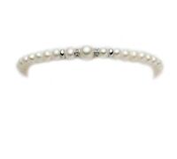 Miluna Women's Freshwater Pearl Bracelet PBR340 - 18K White Gold Clasp