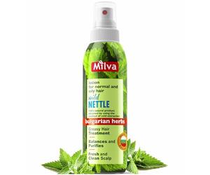 Milva Liquido per capelli all’ortica contro i capelli grassi e il cuoio capelluto secco - Spray intensivo da 200 ml per uomini e donne - Tonico per capelli vegano senza SLS - Cura naturale dei capelli