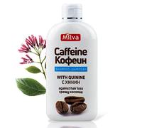 Milva Shampoo Anticaduta Uomo e Donna alla Caffeina con Chinino Naturale - 200 ml Rinforzante per Capelli Fini, Fragili o Deboli - Stimola la Crescita Rapida, Nutre e Protegge il Cuoio Capelluto