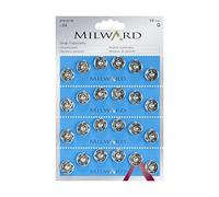Milward - Bottoni Automatici in Ottone, 15 mm, 24 Pezzi, Colore Argento