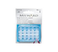 Milward Chiusure a scatto in plastica, 10 mm, trasparenti, 2195130