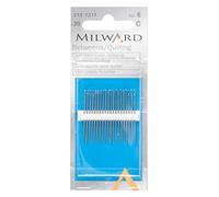 MILWARD - Ferri da cucito a mano, tra/trapuntatura, colore: argento, n. 6