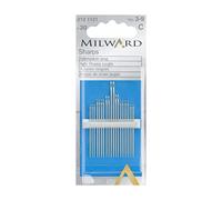 MILWARD Sharps - Ferri da cucito a mano, in acciaio, argento, n. 3-9