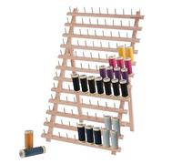 Milward Supporto Cucito-Porta Rocchetto di Filo in Legno, Indipendente o Montato a Parete, 120 Bobine, 34x40