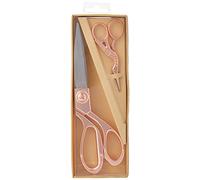 Milwards 2189014 - Set regalo di forbici da sartoria e forbici da ricamo a forma di cicogna, di prima qualità, in metallo, colore oro rosa, 20 cm e 9,5 cm