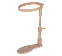 MILWARDS Telaio per seduta regolabilea - mani libere, supporto per grembo, supporto per punto croce ruotabile, legno di faggio, con telaio da 20 cm/8"