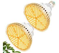 MILYN 2 Pezzi 100W Lampada per Piante a Sunlike Spettro Completo Grow Light E27 Luce per Piante Giardino Serra Idroponica, Acquario Serre, Giardini Interni, Fiori, Verdure, Frutta, Orchidee, Bonsai