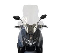 MIM Distribution Tasparente Alto specifico per Sym Maxsym 400 2021, Vetro, 4 mm, Frontale e Interno, Motocicletta