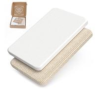 mimaDu lenzuola culla adatto per lenzuola coprimaterasso | 100% cotone biologico 89x50 90x50 90x55cm (Sabbia)