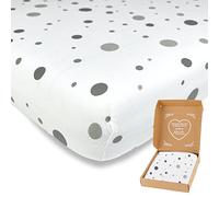 mimaDu lenzuola lettino con sbarre lenzuola bambini lettino 70x140 lenzuolo lettino 70x140 lenzuola lettino neonato materassino per lettino da campeggio | 100% cotone OEKO-TEX 60x120 70x140cm (Punti)