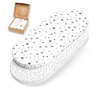 mimaDu lenzuolo navicella neonato lenzuolino carrozzina coprimaterasso navicella lenzuola navicella neonato lenzuola carrozzina neonato | 100% cotone OEKO-TEX 70x32 70x35 75x35cm (Punti e trattini)