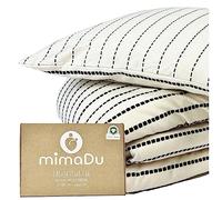 mimaDu - Set di biancheria da letto per bambini in cotone biologico GOTS (Oeko-Tex100) 100 x 135 cm - Biancheria da letto per bambini con federa e copripiumino per ragazzi, ragazze - Copripiumino per