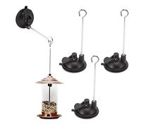 Mimdixy 3Ppc Window Suction Cup with Hanger, Window Bird Feeder Window Mounted Wildlif Decorative Birdhouses Suction Cup Hooks for Windows, Wind Chimes Plant