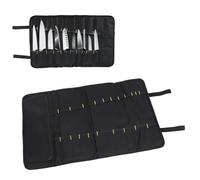 Mimdixy Borsa per coltelli da chef, custodia da 20 tasche per coltelli e utensili,per casa, griglia (Verde)