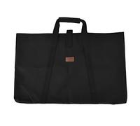 Mimdixy Borsa portaoggetti da tavolo pieghevole, strato intermedio in spugna, tessuto Oxford resistente all'acqua, borsa da trasporto multifunzionale per esterni nera, per picnic,