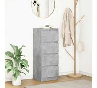 Mimdixy Credenza, armadio da caffè, armadio da cucina, credenza grigio cemento, 37,5 x 35 x 99 cm, materiale in legno, per cucina, sala da pranzo, soggiorno, facile da montare