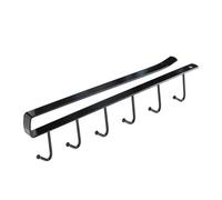 Mimdixy Ganci per utensili da sotto l'armadio, gancio per appendere l'armadietto senza chiodi (Black)