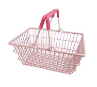 Mimdixy Iron Storage Basket Small Storage Bin with Handle, Pink Basket Organizer for Bedroom, Decoration, Fruits, Cosmetics