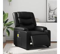 Mimdixy Poltrona relax, poltrona da lettura, per le orecchie, per soggiorno, per le orecchie, da cucina, da massaggio, elettrica, in ecopelle, colore nero, per sala da pranzo, ufficio, facile da