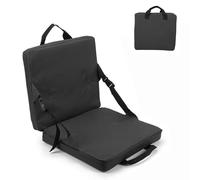 Mimdixy Sedili da stadio con supporto per la schiena, sedia da stadio pieghevole per esterni con cuscino in morbida spugna per schienale, sedia da gradinata portatile per stadio e spiaggia (black)