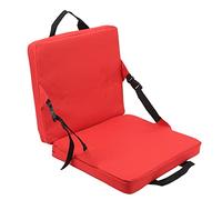 Mimdixy Sedili da stadio con supporto per la schiena, sedia da stadio pieghevole per esterni con cuscino in morbida spugna per schienale, sedia da gradinata portatile per stadio e spiaggia (Red)