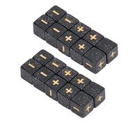 Mimdixy Set di dadi matematici da 20 pezzi, dadi numerici da 16 mm a sei facce Calcolo delle operazioni matematiche Set di dadi multifunzione con segno meno più, dadi di calcolo per (Nera)