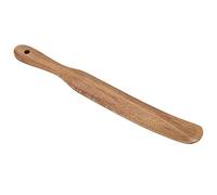 Mimdixy Skinny Wooden Spuppurtle, crema in teak Spatola maniglia lunga spatola piatta per cucina per la casa mescolare la servizio di miscelazione (28 * 3 pala di teak)