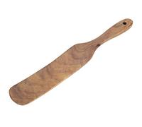 Mimdixy Skinny Wooden Spuppurtle, crema in teak Spatola maniglia lunga spatola piatta per cucina per la casa mescolare la servizio di miscelazione (33,5 * 5 raschietto di teak)