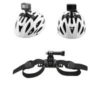 Mimdixy Supporto per casco per action camera, supporto per casco per fascia regolabile Attacco per cinturino sottogola per moto con base a staffa per videocamera di movimento 9/10