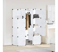 Mimdixy Wardrobe Closet - Armadio modulare con 9 scomparti, 109 x 36,5 x 143 cm, colore: Bianco