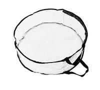 MIMEITOPA Borsa portaoggetti per corona, grande spazio trasparente, manico portatile, materiale PVC durevole riutilizzabile, per l'organizzazione della decorazione delle vacanze, Stile Bordo Nero 1