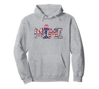 Mimi 4 luglio bandiera americana nonna orgoglio fuochi d'artificio USA Felpa con Cappuccio