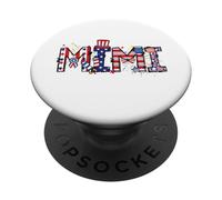 Mimi 4 luglio bandiera americana nonna orgoglio fuochi d'artificio USA PopSockets PopGrip Adesivo