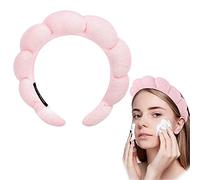 Mimi and Co - Fascia per capelli da donna in spugna e spugna per la cura della pelle, trucco, materiale morbido e assorbente, accessori per capelli (rosa)