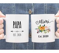 Mimi and Papa Est 2020, set di tazze per nonno, regalo mimi e papa, tazza mimi e papa to Be, idea regalo, set di tazze mimi e papa