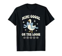 Mimi Goose On The Loose Carino Divertente Retro Maglietta