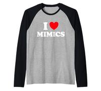 Mimic Heart, Simpatico e Simpatico Ventilatore Fantasy a Tema Monster Shift Maglia con Maniche Raglan