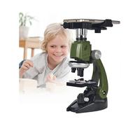 MIMIGO Children's microscope, microscope toy, high-definition high-power biological microscope, microscope science kit, beginner microscope kit, high-