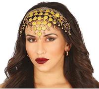 MIMIKRY Cerchietto orientale per capelli con monete dorate per capelli Orient 1001 notte indovina