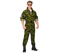 MIMIKRY Costume da uomo da combattimento pilota mimetico verde combattimento pilota tuta pilota jet pilota combattimento aviatore army, taglia XXL