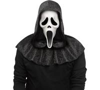 MIMIKRY Maschera originale Ghost Face Lives Scream 25th Anniversary Movie Edition con cappuccio glitterato Halloween Horror Geist Film