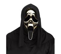 MIMIKRY Maschera originale Ghost Face Scream - Maschera Oro Metallizzato - Halloween Horror Geist Film, Taglia unica, Oro/Nero