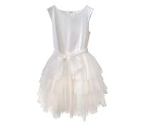 Mimilù abito da cerimonia in tulle con balze bianco 12A