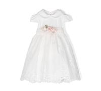 Mimilù abito da cerimonia neonata con ricami floreali bianco