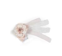 Mimilù coroncina per capelli da bambina in pizzo con fiore bianco rosa UNI