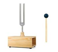 MIMIRACLE Set di diapason da 432 Hz con elegante risuonatore in legno, ideale per meditazione e relax