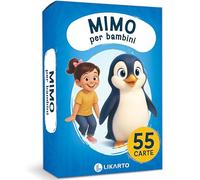 Mimo per bambini - Gioco carte divertente di mimica da 4, 5, 6, 7, 8, 9 anni - Gioco di indovinelli per tutta la famiglia - Per giocare all’aperto e in casa - Idea regalo per bambine e bambini