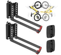 Mimoke Supporto da parete per bicicletta salvaspazio regolabile, design facile da sollevare con braccio pieghevole e funzione girevole (2 unità)