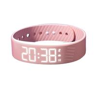 Mimoqk Alarm Watch, Digital Wrist Clock, Vibrating Silent Smartwatch with Adjustable Strap, Portable Timepiece Reminder for Travel School Sports Outdoor Women Men Kids Sleepers Gift